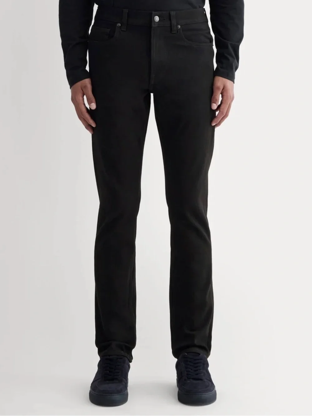 Everlane The Slim 4-Way Stretch Organic Jean in black Size 33x30